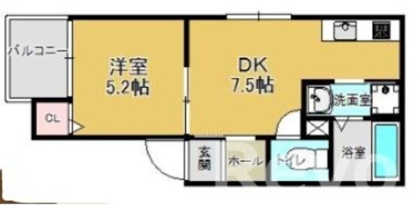 井尻駅 徒歩3分 1階の物件間取画像